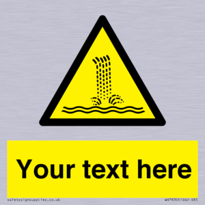 Custom warning artificial waterfall